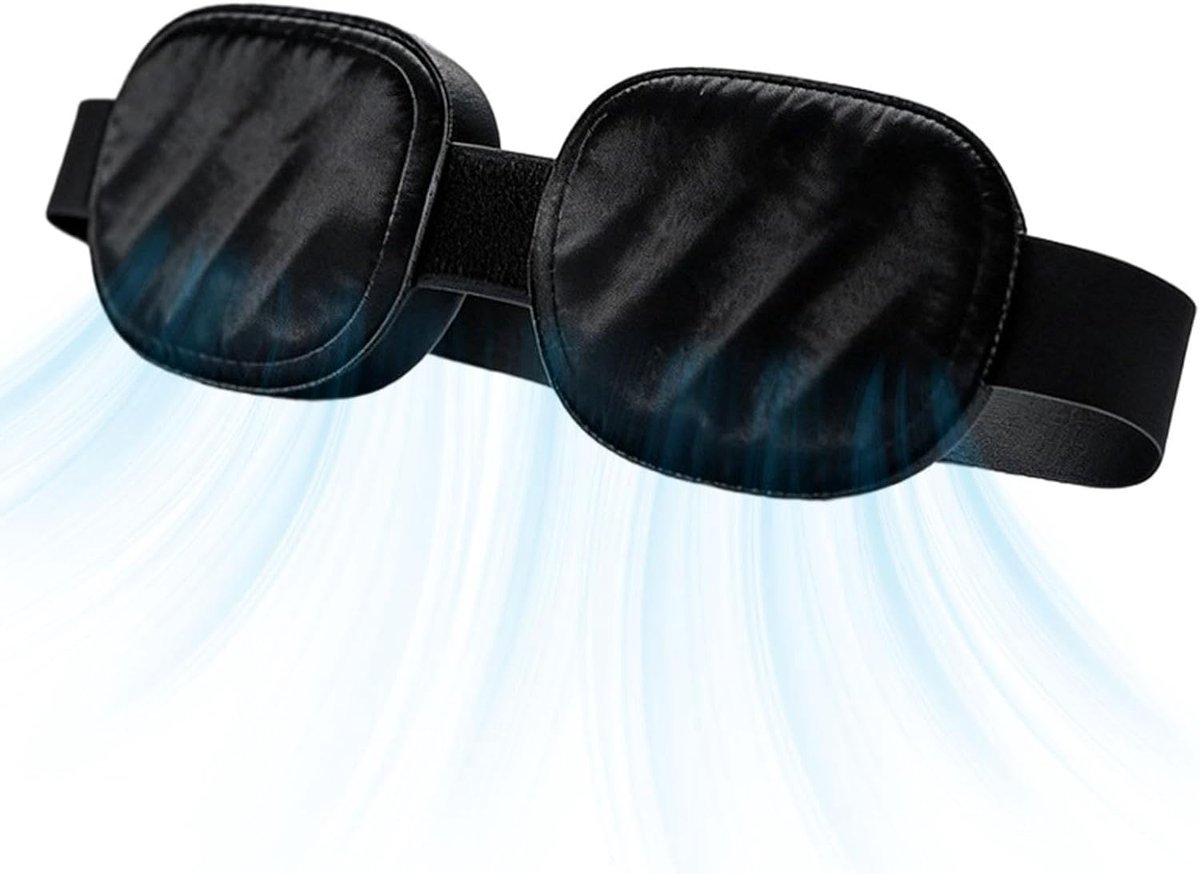 Slaapmasker - Oogbescherming - Reisrust - 3D Profielontwerp - Verstelbare Riem - Zwart
