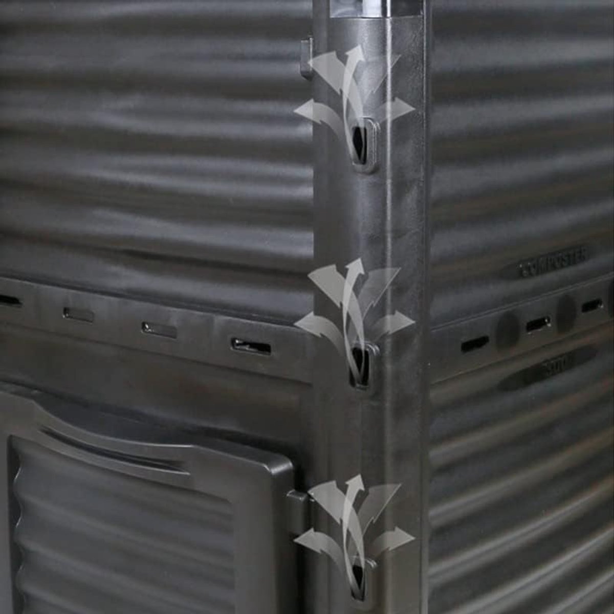 Compostbak Tuin - Afvalbak Keuken - Afval Verwerken - Hoge Warmtebehoud - 300L Capaciteit - Zwart