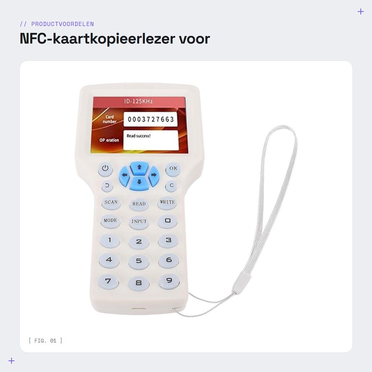 Dailygoods - NFC-kaartkopieerlezer voor Toegangscontrolesystemen