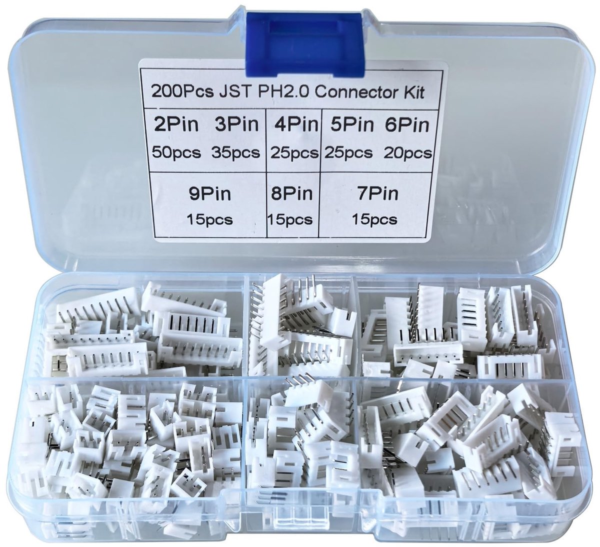 Dailygoods - 200 Stuks JST-PH 2.0 mm Bussenset voor Diverse Toepassingen