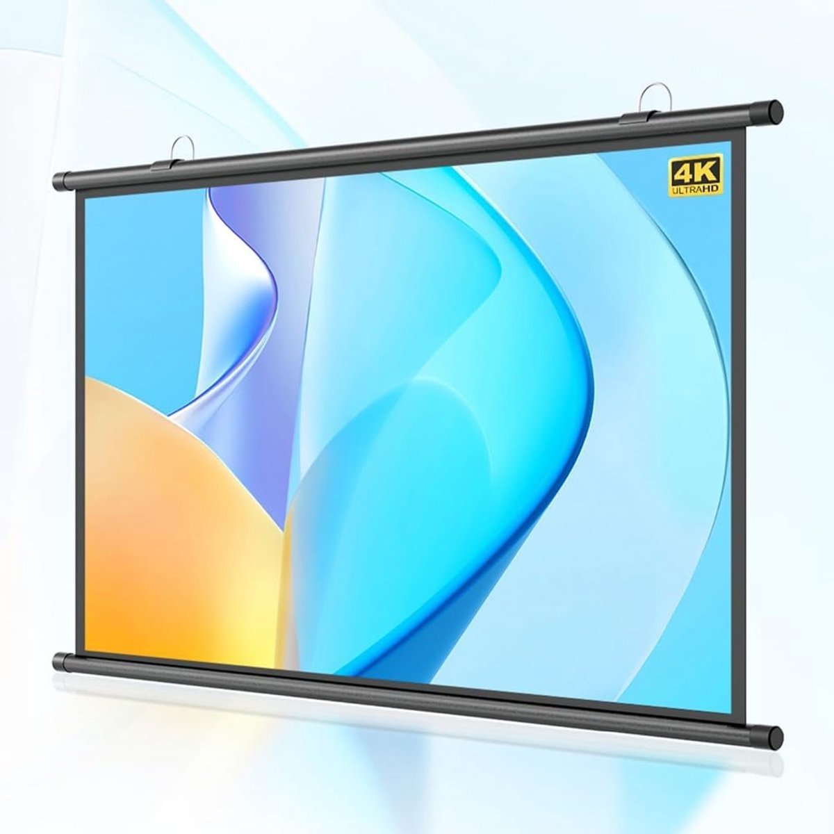 Projectiescherm - Filmscherm - Thuisbioscoop - Handmatig uittrekbaar - 30-72 inch - Zwart