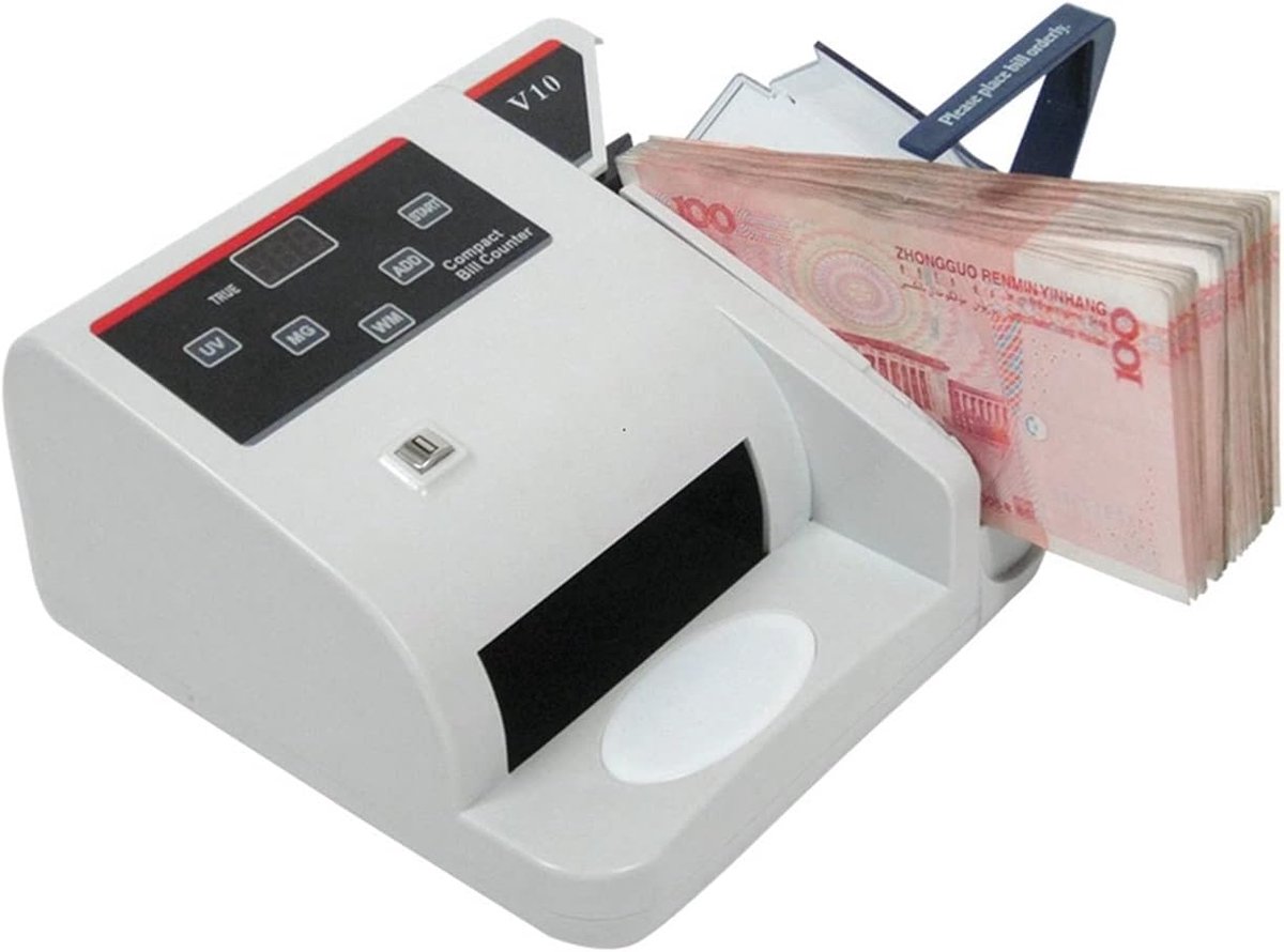 Geld Teller - Bankbiljet Detector - Snel Tellen - Meerdere Detecties - Compact Ontwerp - Zwart
