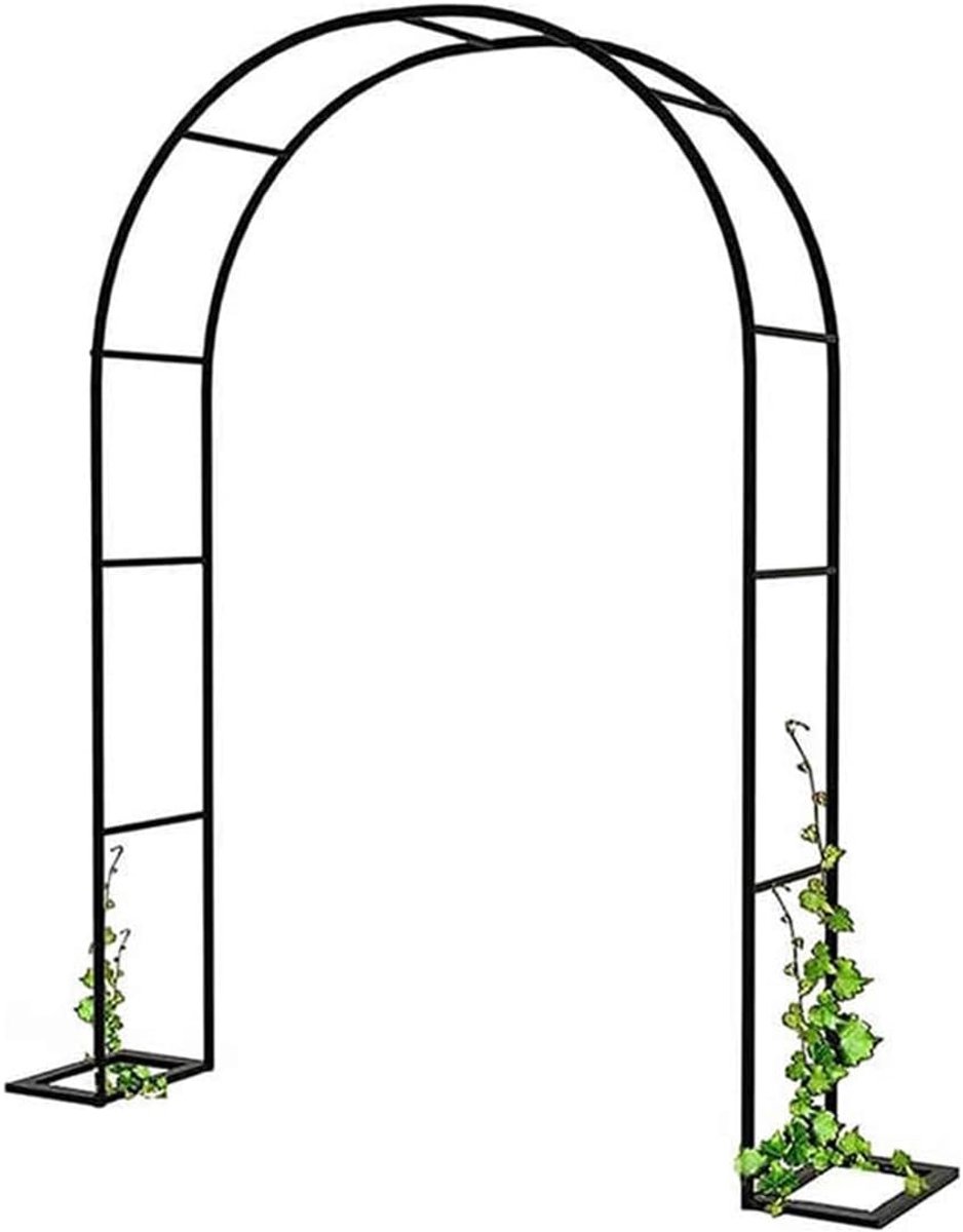 Tuinroos boog - Pergola frame - Klimplanten ondersteunen - Snelle montage - W280xH220cm - Zwart