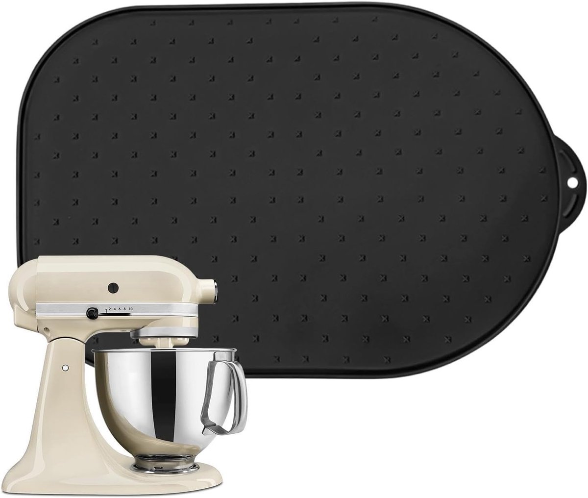 Antislipmat Keukenmachine - Apparaten Pad - Gemakkelijk Schuiven - Beschermt Werkblad - ca. 40x27 cm - Zwart