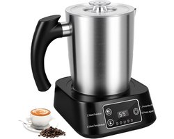 Elektrische Melkopschuimer - Melkopschuimer 5-in-1 - Koffie Maken Thuis - Instelbare Temperatuur - 500 ml Container - Zwart