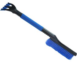 Sneeuwborstel met ijskrabber - Auto winterhulp - Auto winterklaar maken - Intrekbaar ontwerp - 60 cm lengte - Blauw