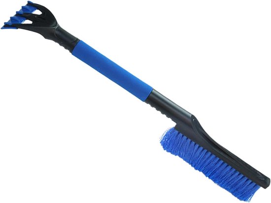 Sneeuwborstel met ijskrabber - Auto winterhulp - Auto winterklaar maken - Intrekbaar ontwerp - 60 cm lengte - Blauw