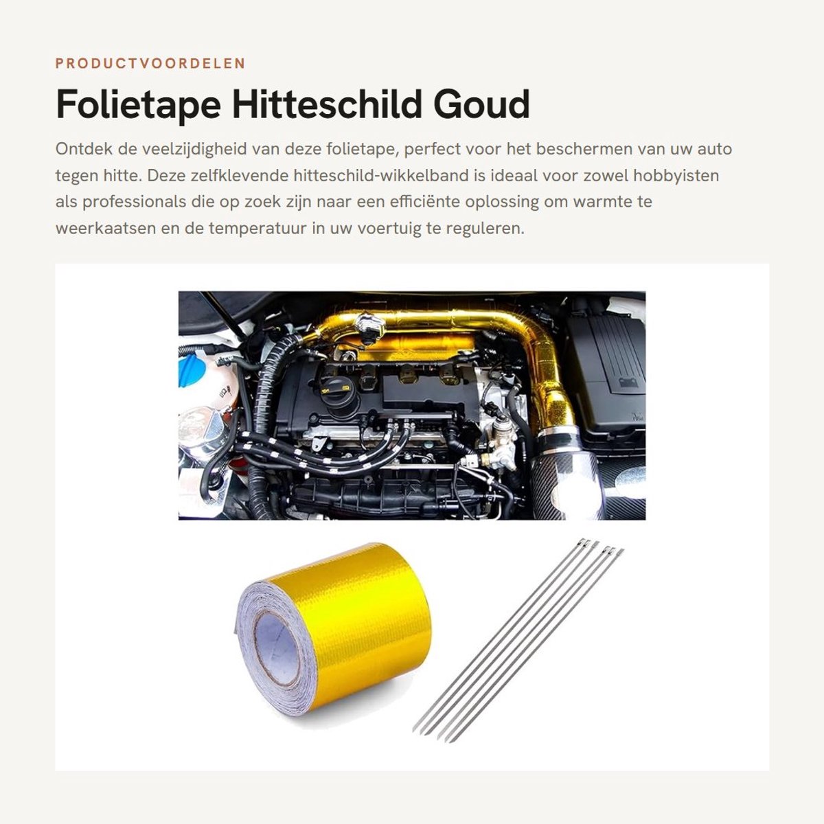 Dailygoods- Folietape 10 m x 5 cm - Aluminiumfolie - Hittebestendig - Zelfklevend - Warmte-isolatie - Sterke kleefkracht - Isolatietape