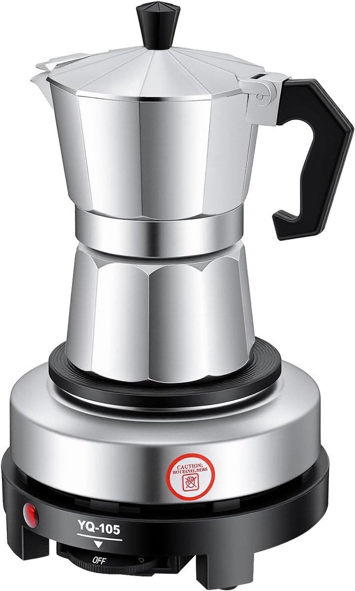 Koffiezetapparaat - Koffiemaker Urn - Koffie Bereiden - Snelle Verwarming - 150 ml - Zilver Zwart