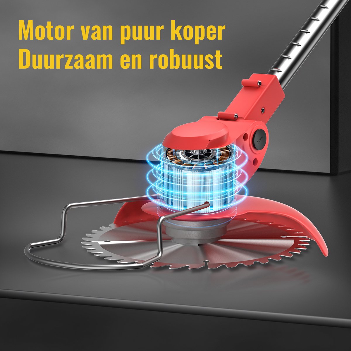 CONENTOOL 5-in-1 Accu Grastrimmer 21V 2000mAh - Incl. 2 Accu's & Lader - Opvouwbaar & Kantenmaaier - Draadloze Elektrische Grasmaaier voor Tuin & Bos – foto 2