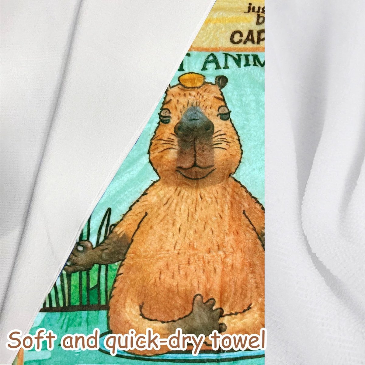 Dailygoods - Capibara Deken, 100x130cm Zachte Capybara Flanellen Dekens, Schattige Capybara Dekens, Dierenprint Deken, Capibara Spullen voor Sofa Slaapkamer Camping Reizen voor Jongens Meisjes (A)