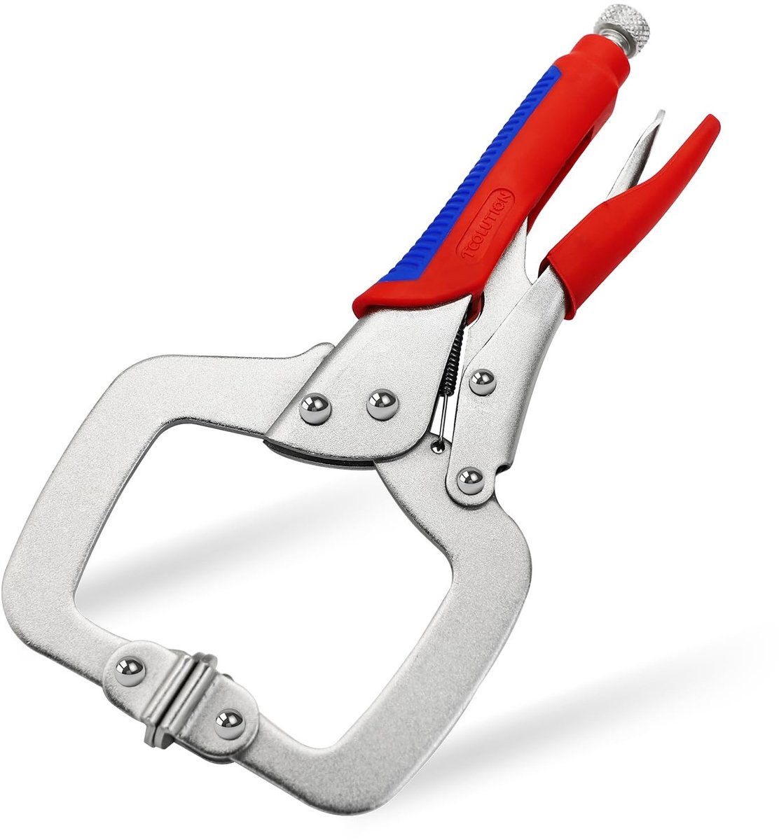 Dailygoods- C-klem 280 mm - snelspanklem met 70 mm spanwijdte - verstelbare zwenkpads - éénhandige klem - roestvrij staal - 250 kg druk capaciteit - Spanklem