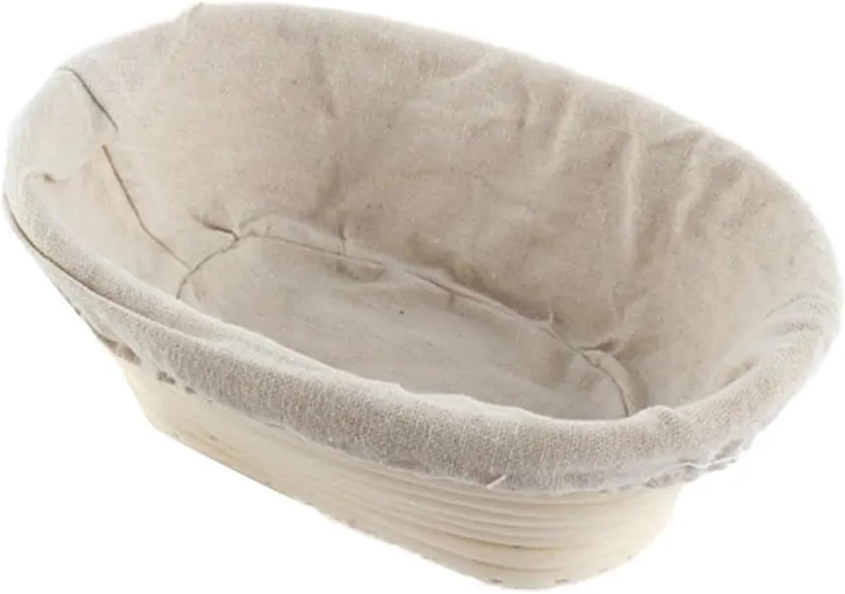 Broodmanden Rotan Rieten Bakvorm Brood Bakken Natuurlijk Ademend Materiaal 25 x 15 x 8 cm Houtkleur