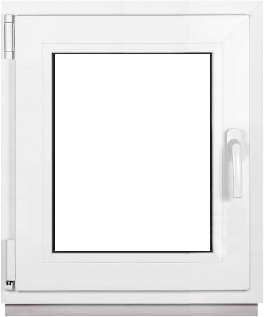 Kunststof Kelderraam - Draai-kiepraam - Ventilatie en Licht - Dubbel Glas - 50 x 55 cm - Wit