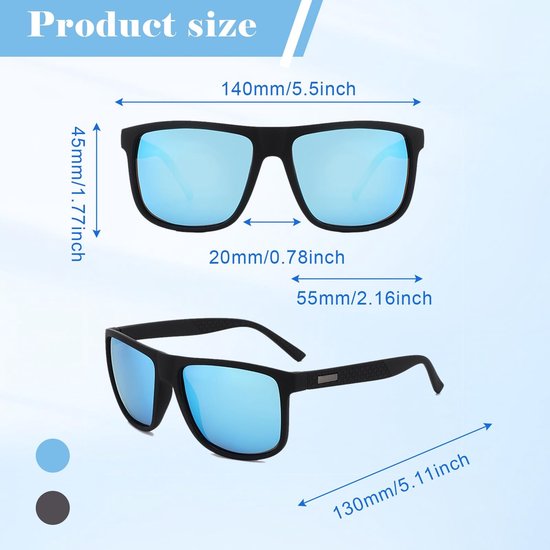Dailygoods - 2 Paar UV400 Beschermende Zonnebrillen voor Heren en Dames van Dailygoods — afbeelding 3