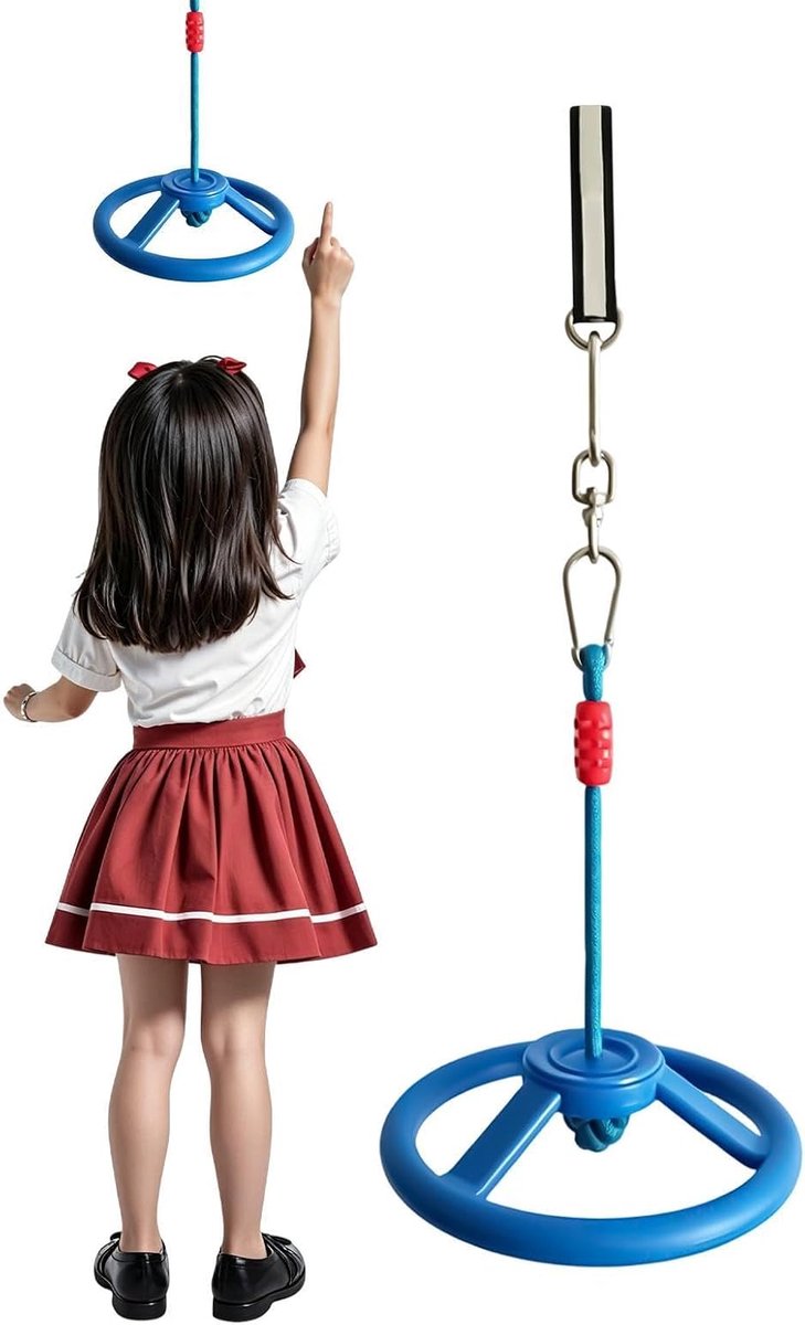 Speelplaats Draaiend Wiel - Obstakel Wiel - Actief Spel - 360 Graden Draaibaar - Tot 120 kg - Blauw