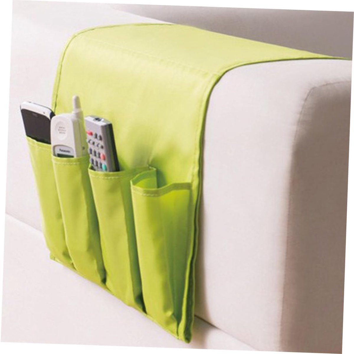 Armleuning Organizer - Stoel Opberger - Spullen Houden - 5 Opbergvakken - 37 x 12.6 Inch - Groen