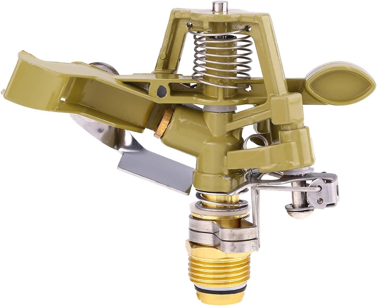Slagsproeier Messing - Watersproeikop - Gazon Besproeien - 360 Graden Verstelbaar - 1/2 Inch - Messing