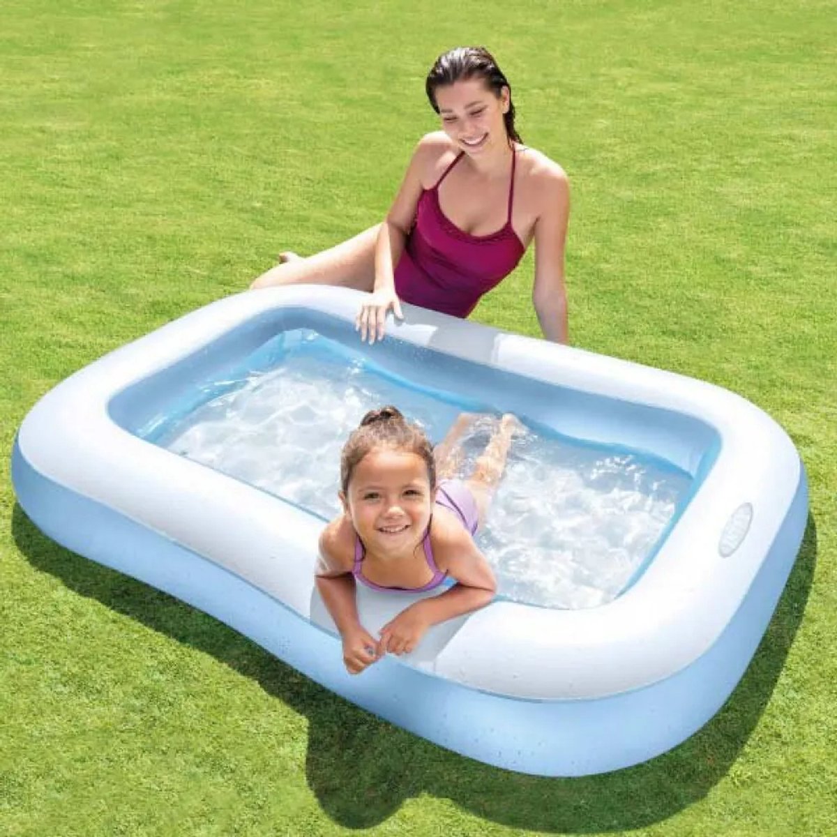 Intex Rechthoekig Opblaaszwembad Blauw - 166 x 100 x 25 cm — afbeelding 4
