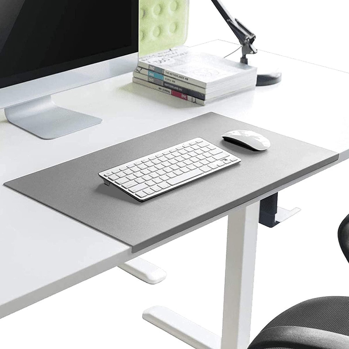 Bureauonderlegger - Schrijftafelmat - Thuiswerken Kantoor - Waterdicht Randbescherming - 80x40CM - Grijs