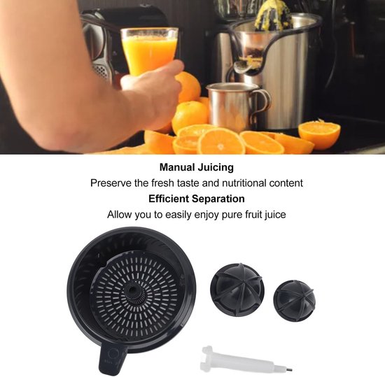 Dailygoods- Sapset Hoogwaardig Kunststof - Keukenmachine Opzetstuk - Vervangende Onderdelen - Universele Compatibiliteit - 4 Accessoires - Effectieve Scheiding - Sapcentrifuge van Dailygoods — afbeelding 3
