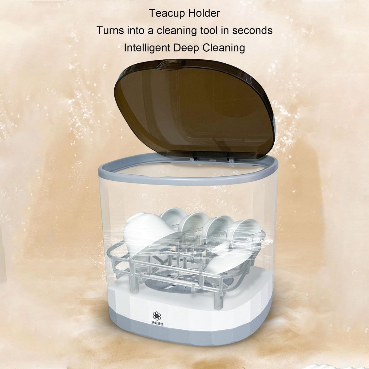 Dailygoods - Draagbare Mini-Vaatwasser - 360 ° Reiniging - Oplaadbaar via USB - 4L Capaciteit - Compact en Handig - Perfect voor Theeliefhebbers - Ide...