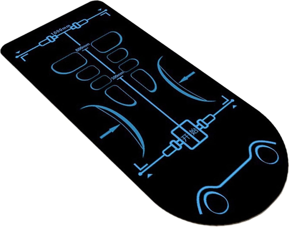 Yogamat Trainingsmat - Antislip Mat - Thuis Sporten - Extra Lange Geluidsisolatie - 160 x 70 cm - Zwart