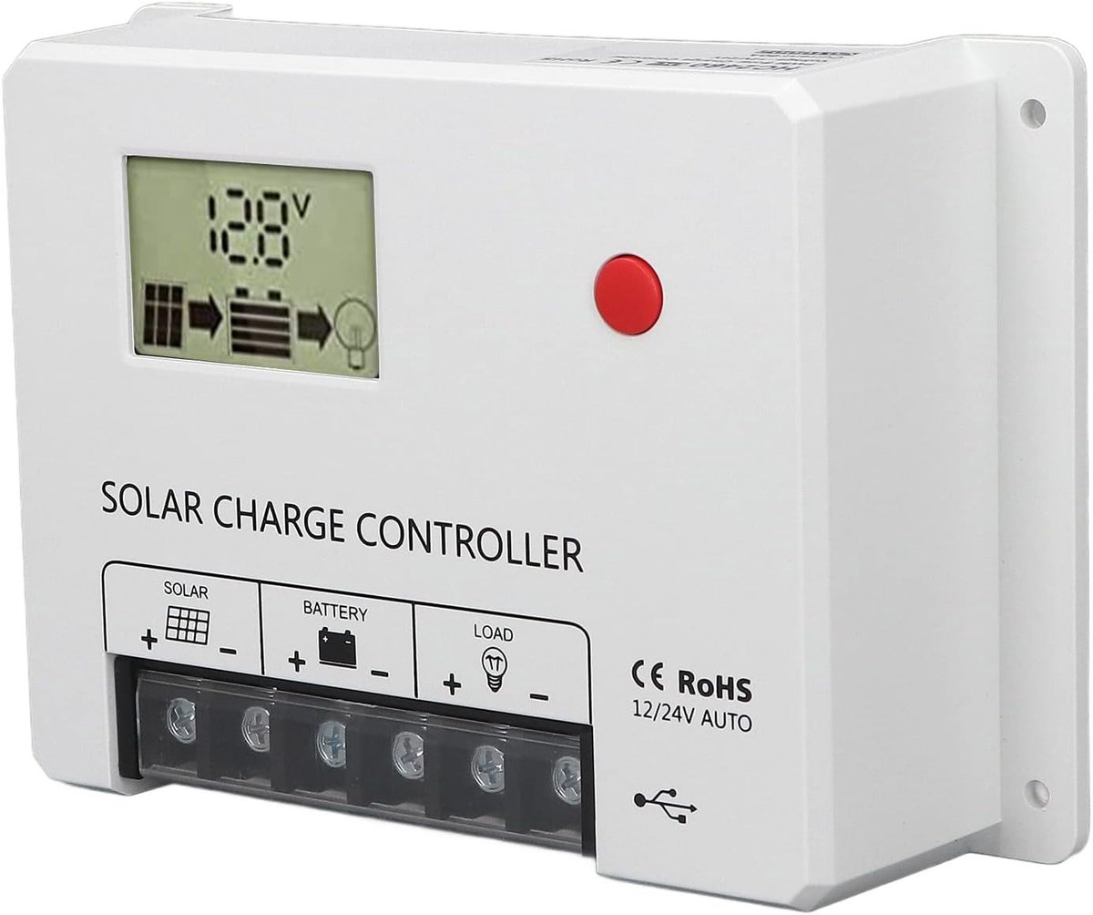 Solar Laadregelaar - Energie Manager - Zonne-energie Systeem - Groot LCD Display - 60A - Zwart