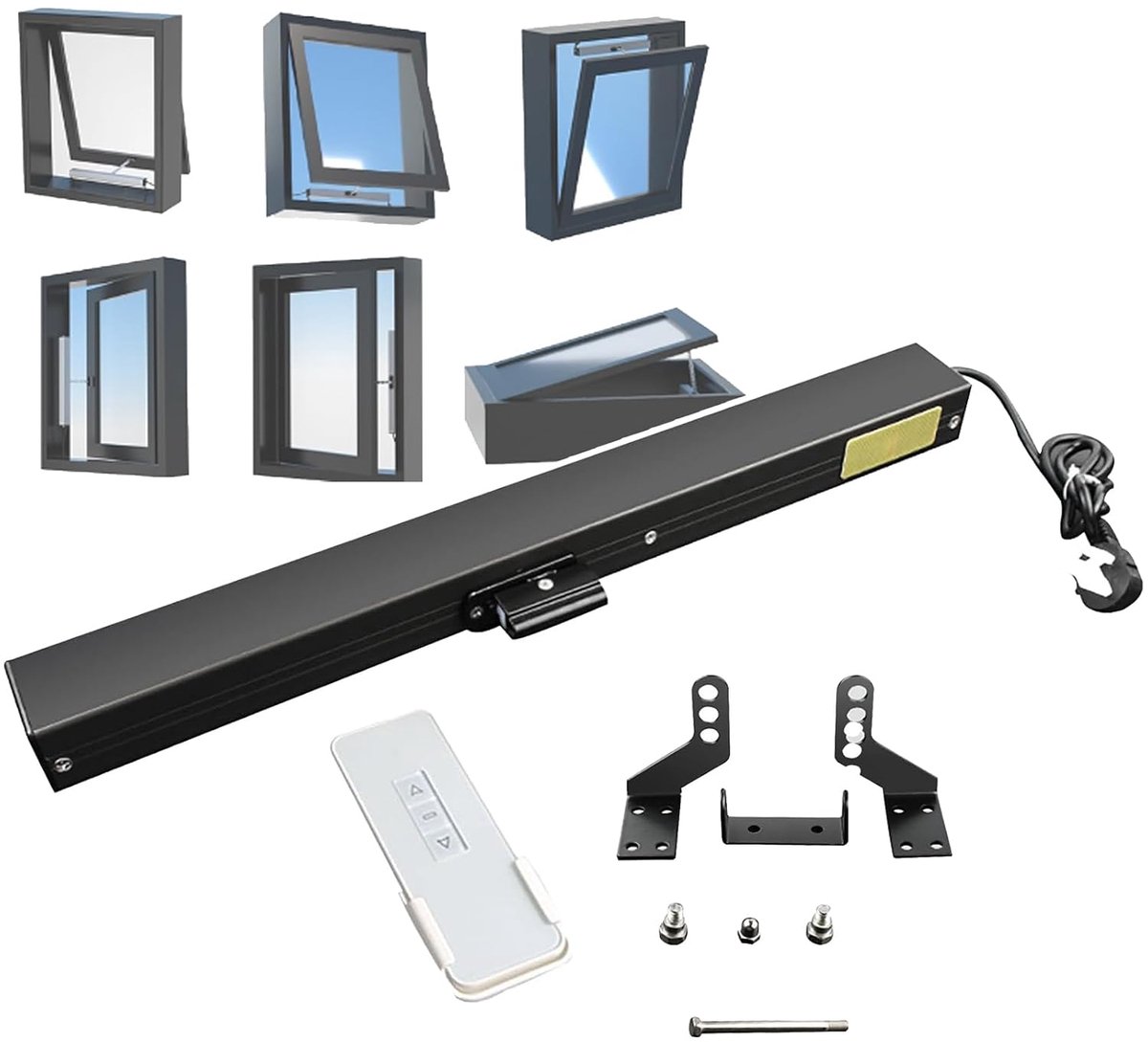 Elektrische raamopener - Ketting actuator - Automatische ventilatie - Weerbestendig ontwerp - 24 Volt - Zilver
