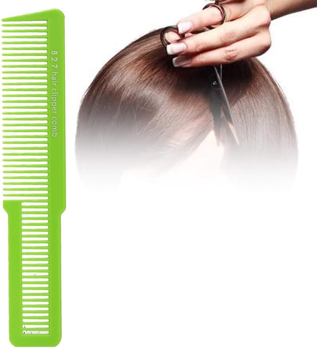 Professionele Tondeusekam - Kapperskam Antistatisch - Haar Stylen - Antislip Grip Ontwerp - 24 x 7 cm - Groen