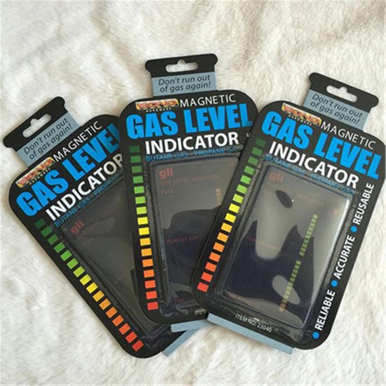 Magnetische Niveau Indicator - Gas Tester - Niveau Controleren - Herbruikbare Waarde - 10 x 6.3 cm - Zwart — afbeelding 2