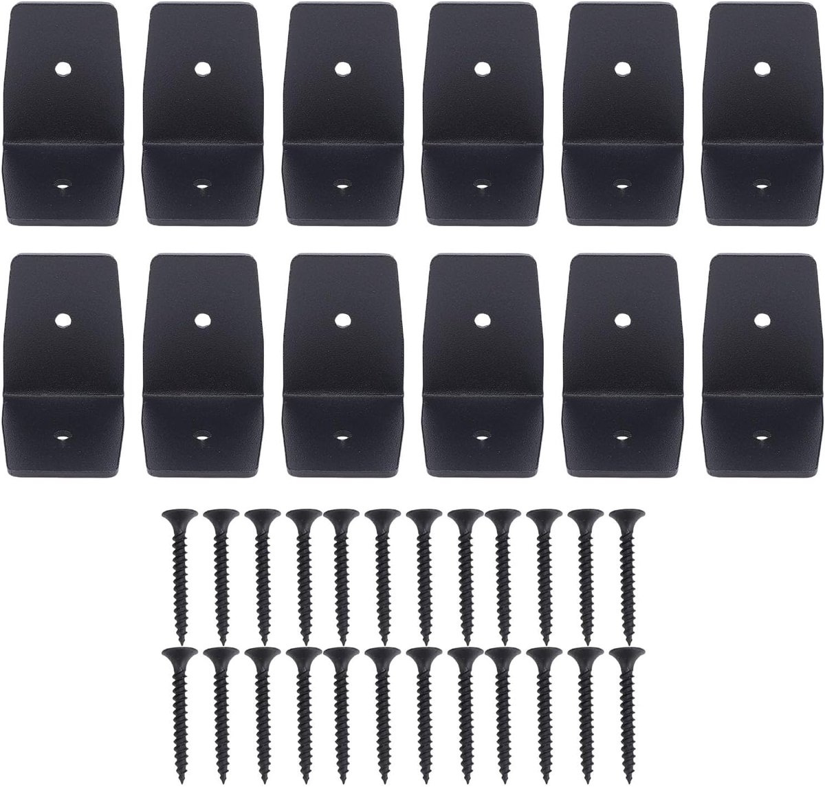 Pergola Clips - Balk Klemmen - Houten Constructies - Gegalvaniseerd Staal - 12 Stuks - Zwart