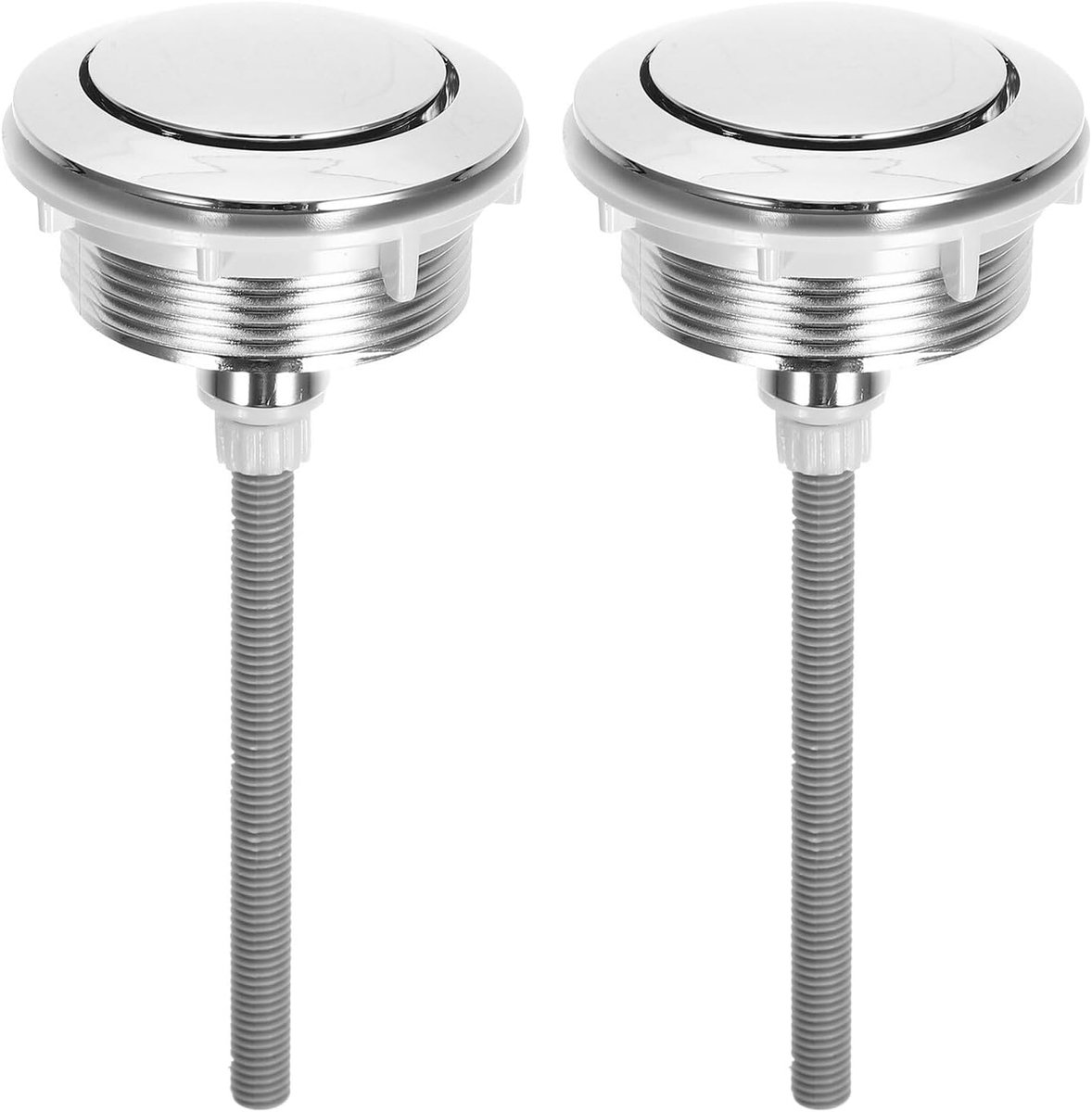 Toilet Spoelknop - Reservoir Knop - Toilet Onderhoud - Nauwkeurige Spoelfunctie - 2 Stuks - Zilver