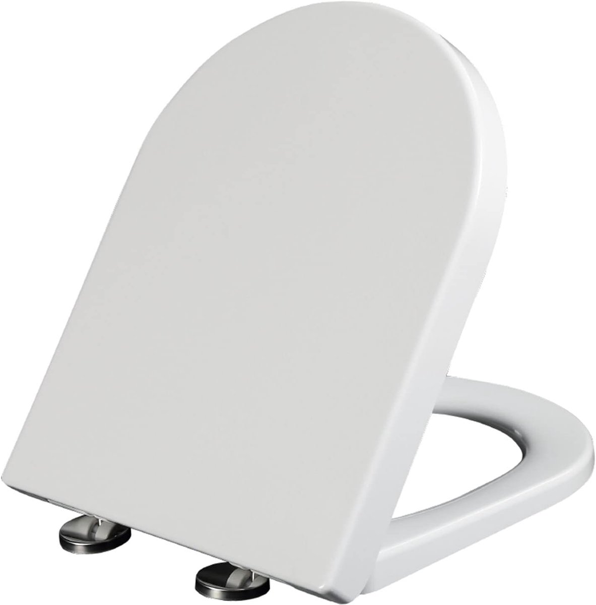 Toiletbril - WC-bril - Badkamer Vernieuwen - Softclose Mechanisme - D-vorm - Wit