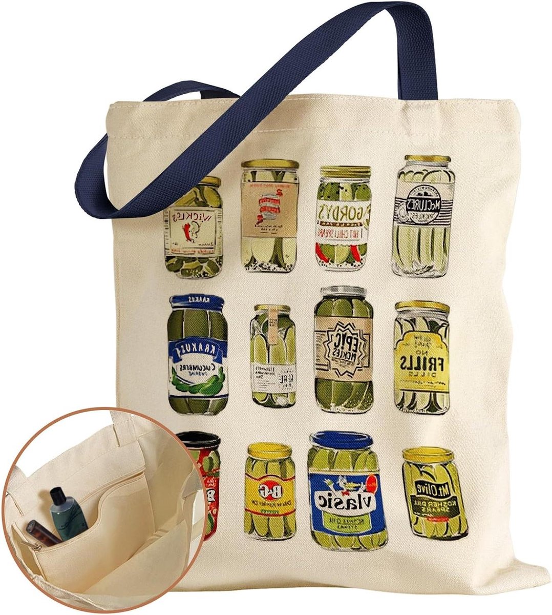 Canvas Draagtas - Stoffen Tas - Dagelijks Gebruik - Met Binnenzak - Niet Gespecificeerd - Gepatroonneerd
