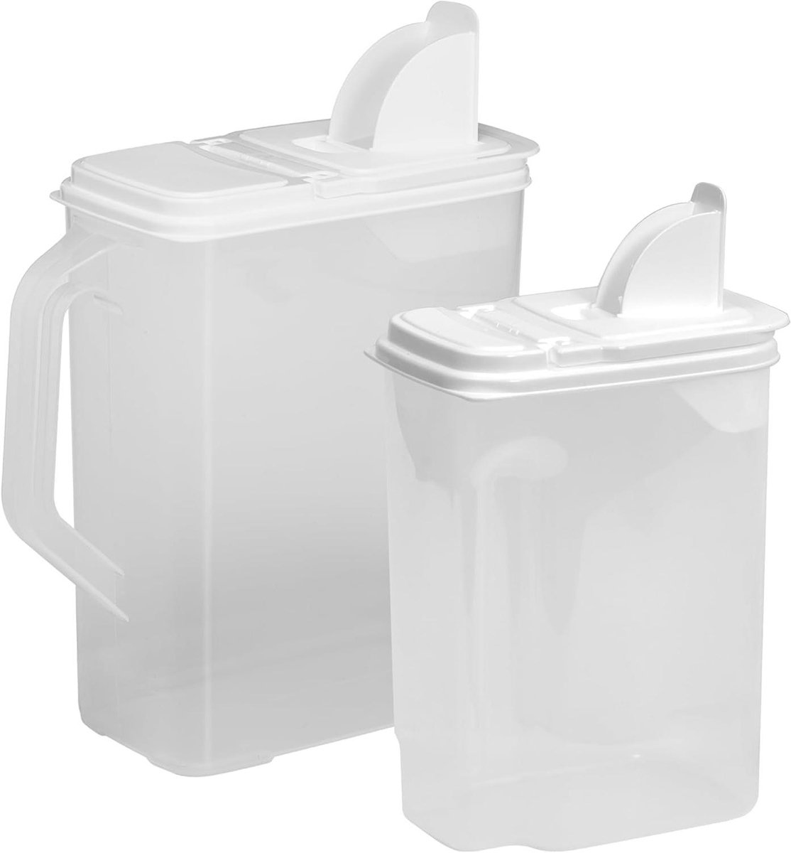 Vogelvoer Containers - Set Voerbakken - Vogels Voeren - BPA Vrij Gemaakt - 2 Maten - Transparant