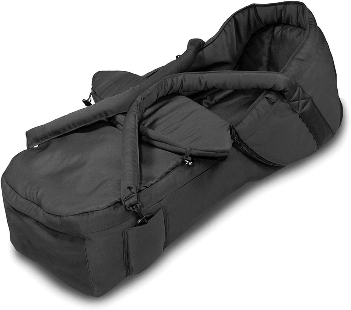 Draagzak - Baby nestje - Comfortabel reizen - 2-in-1 omvormbaar - 75 x 35 cm - Zwart