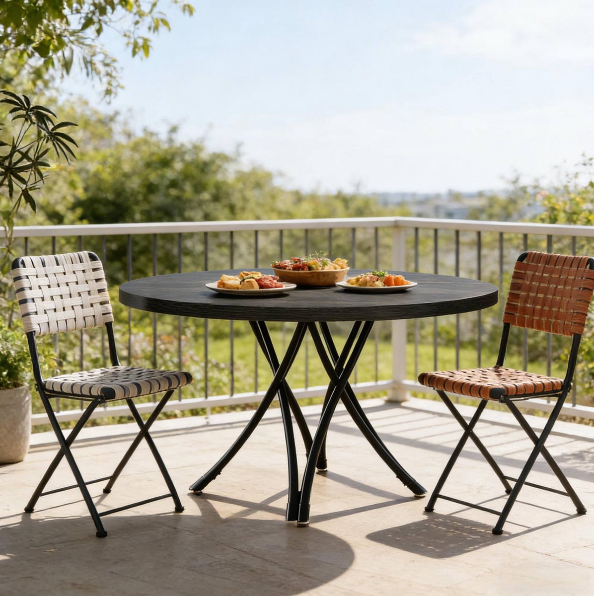 STILVORA Eettafel - Ronde Tafel Voor 4 Tot 6 Personen - Modern Voor Keuken En Eethoek - Hout In Mat Zwart - 120 x 74 Cm