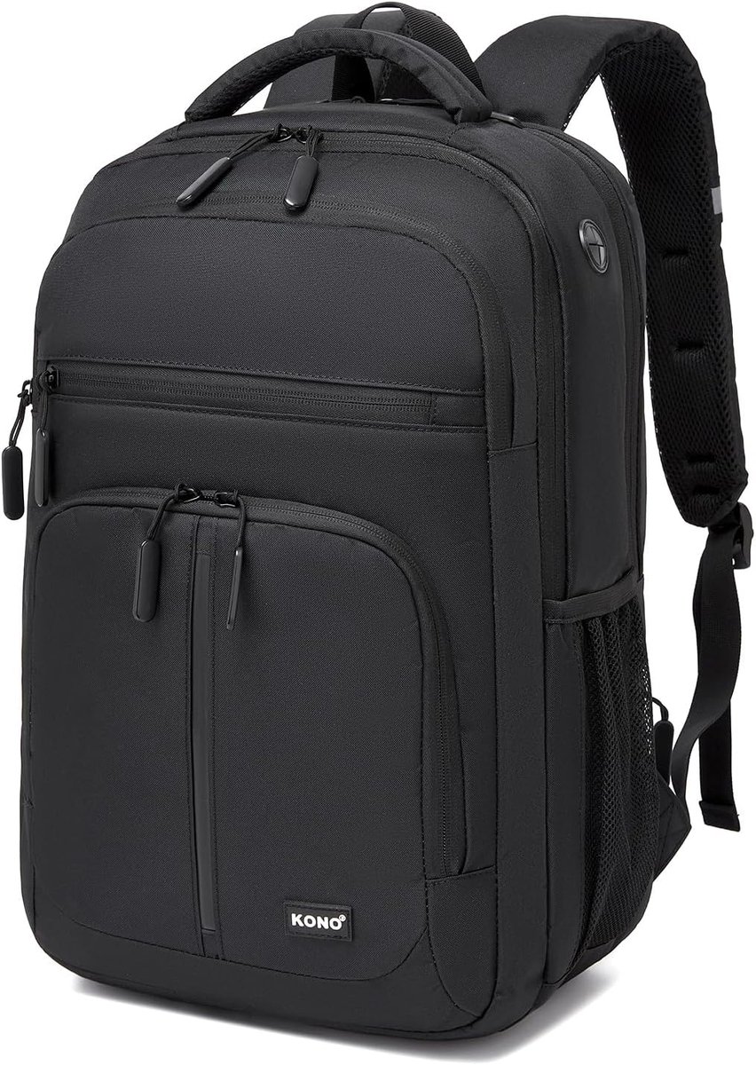 Thijox - Business Laptop Rugzak voor Mannen, Waterafstotende Polyester, 30x45x18 cm, USB-aansluiting, Geschikt voor 15,6 Inch Laptops, Reistas voor Za