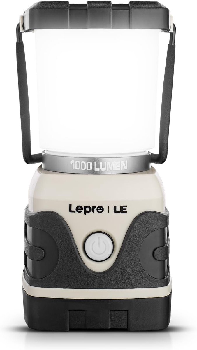 Thijox - Outdoor LED Camping Lantern 1000LM, Dimbare Waterdichte Noodverlichting, Draagbare Camping Lamp voor Wandelen, Vissen, Tent Licht, Batterij A