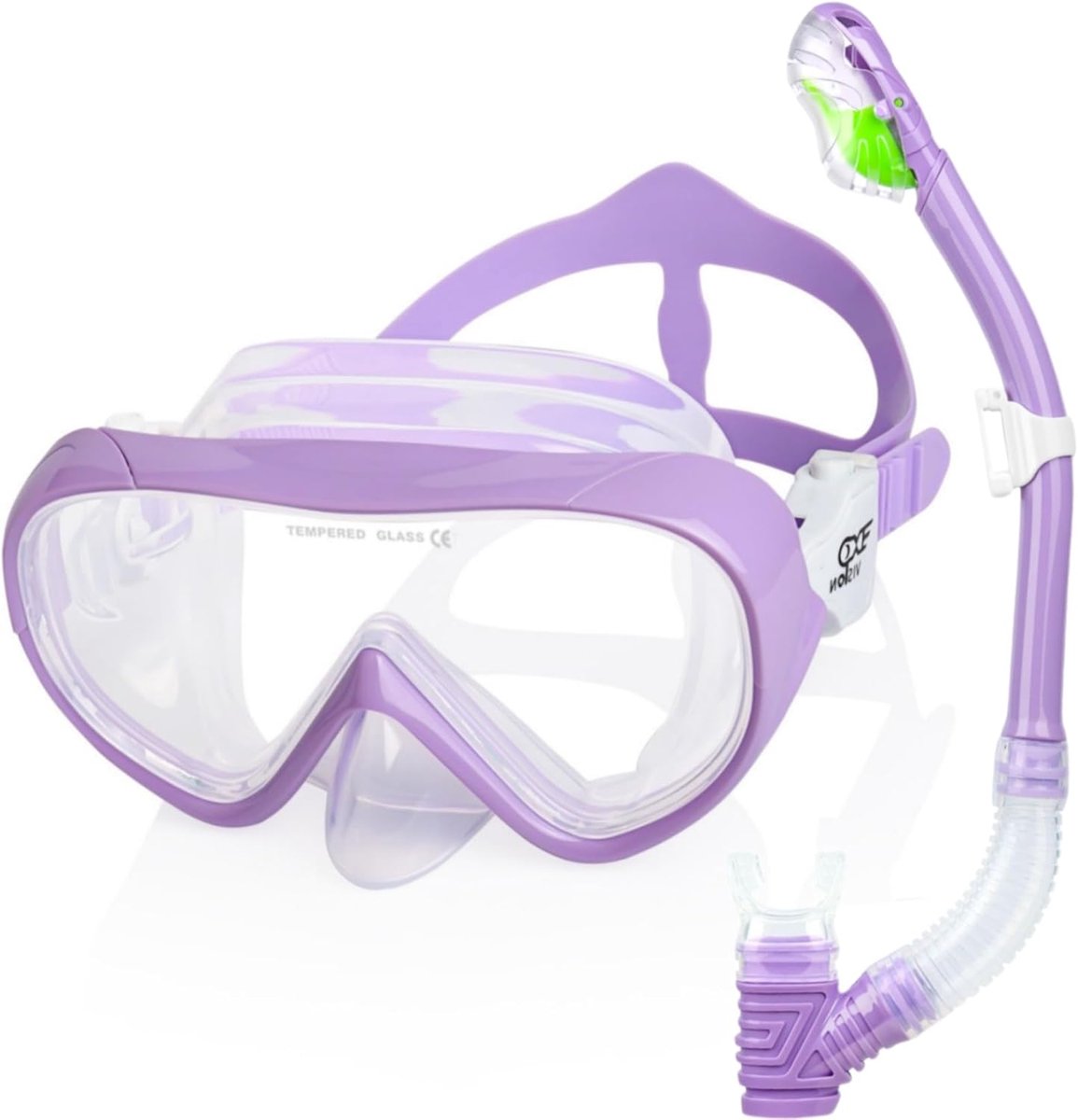 Thijox - Duikbril voor Kinderen 180° Panorama Snorkelmasker Anti-condens Gehard Glas Siliconen Zwemmasker voor Jongens en Meisjes 4-16 Jaar