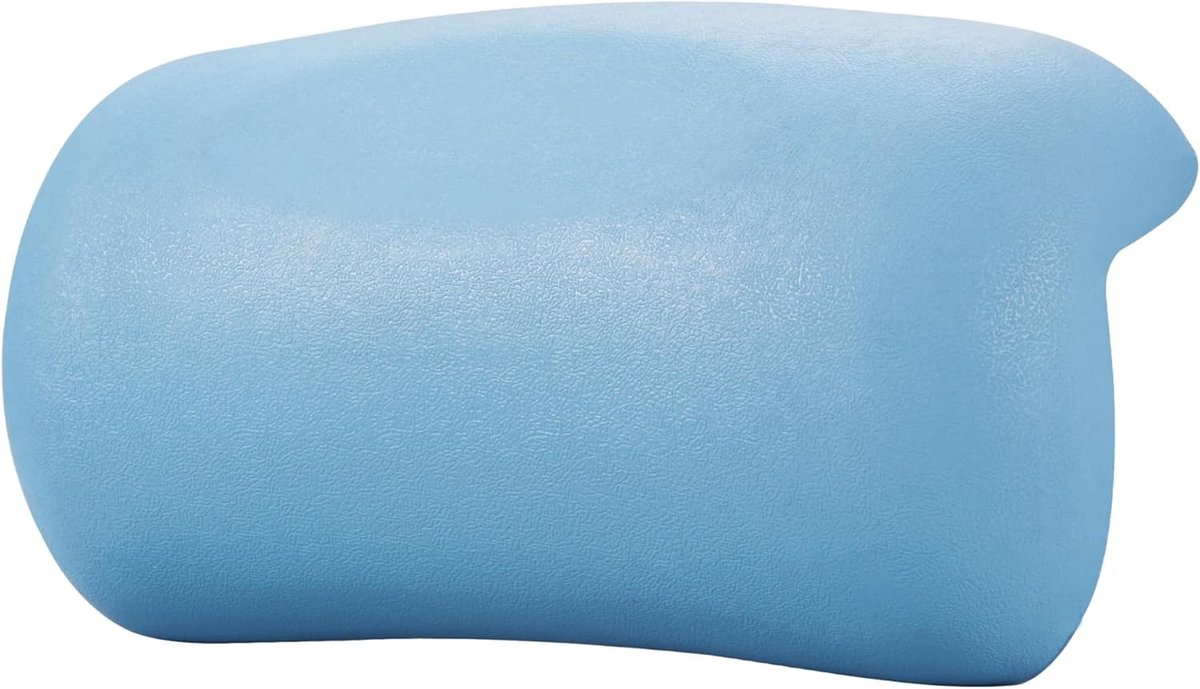 Waterafstotend Badkussen met 3D Ergonomisch Ontwerp - Hoofdkussen met 2 Antislip Zuignappen, Neksteun voor Badkuip - Badaccessoires in Blauw voor Comfort en Ontspanning
