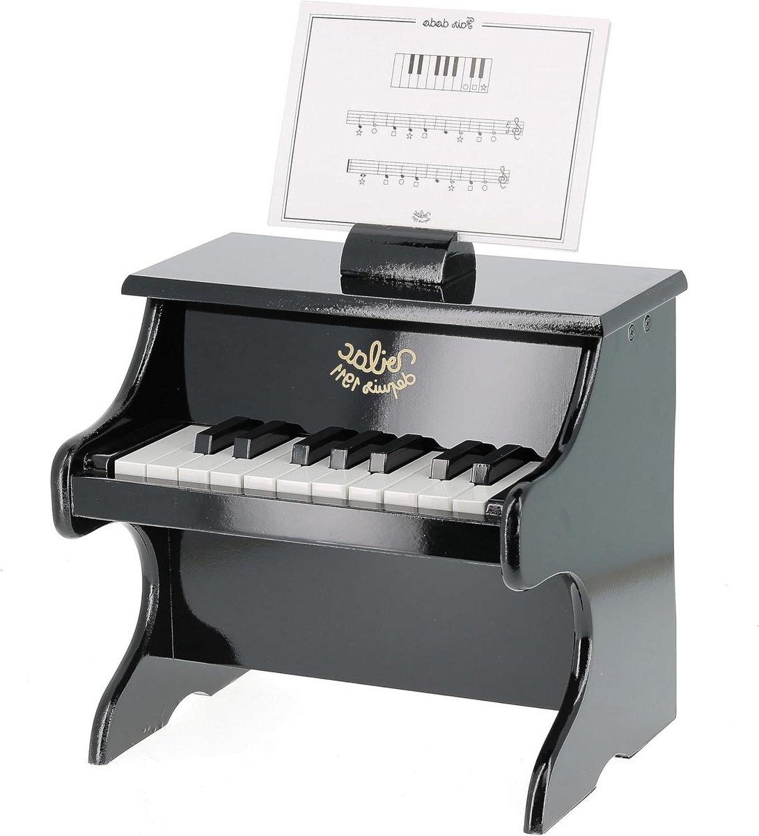 Kinderpiano - Muziekinstrument - Muziek leren - Ideale maat - Voor peuters - Zwart