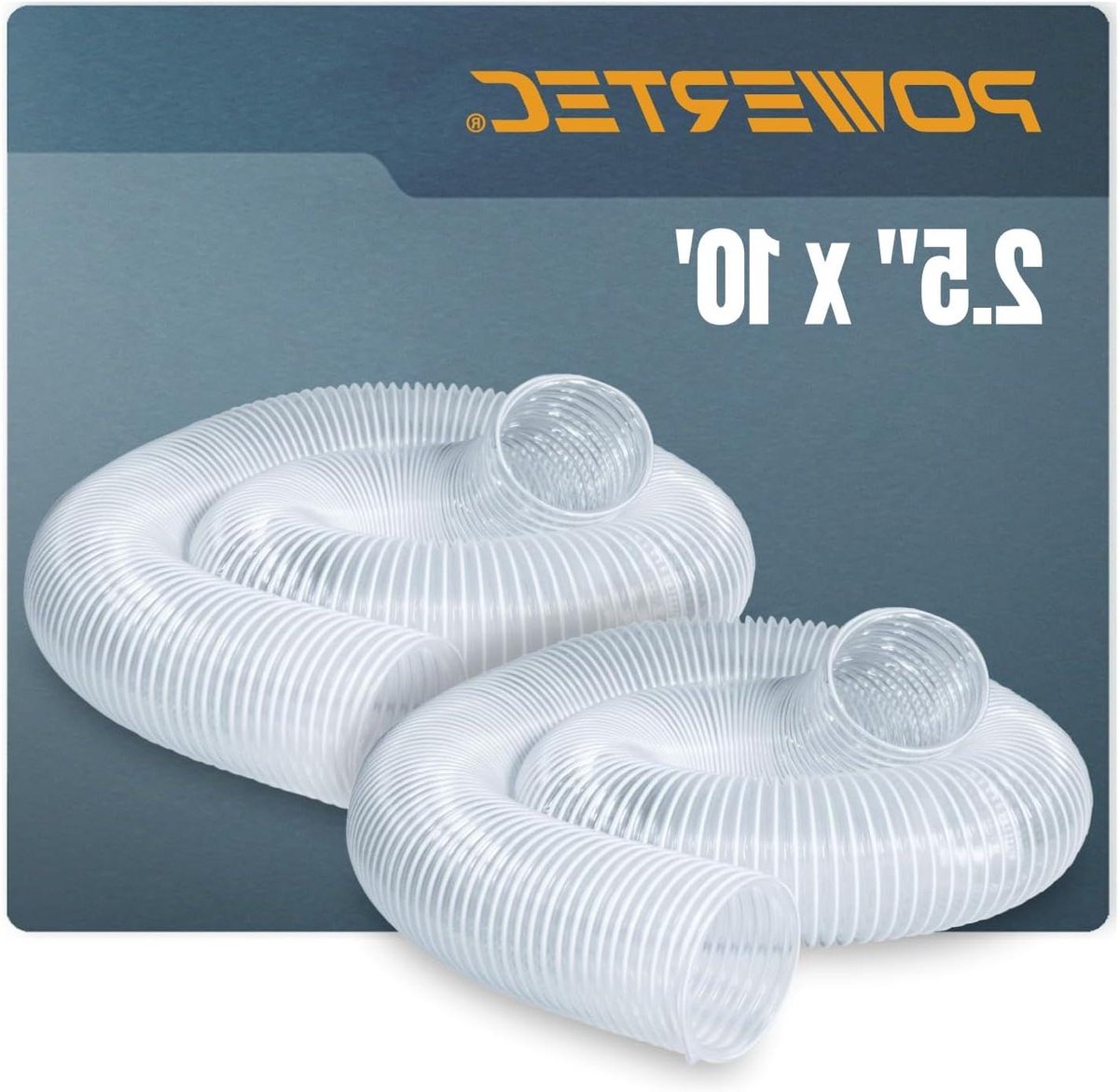 Stofafzuigslang PVC - Flexibele slang - Werkplaats opruimen - Versterkt met staaldraad - 2x 10 voet - Transparant