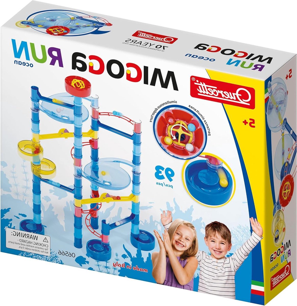 Knikkerbaan Oceaan - Bouwspeelgoed - Creatief Spelen - 92 Delen - 40 x 34 cm - Meerkleurig