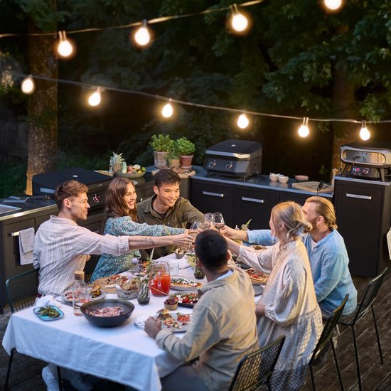 Outdoor Keukentafel - Werktafel RVS - Buiten Koken - Met Haken - 119 x 60 cm - Zwart van OutDoor — afbeelding 3