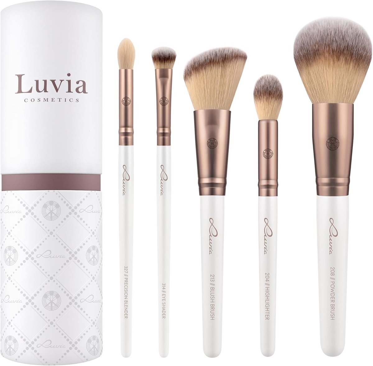 Thijox - Make-up Kwastenset - Daily Essentials Set - 5 Veganistische Cosmetische Kwasten voor Gezicht en Ogen - Zacht Nurai Haar - Perfect voor Everyd