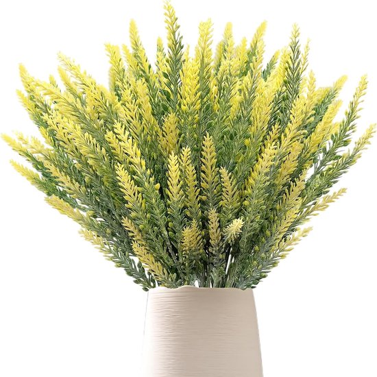 Decoratieve Kunstlavendel Bloemen, 12 Stuks, 38 cm - Realistische Neplavendel voor Thuis, Tuin en Kantoor Potten