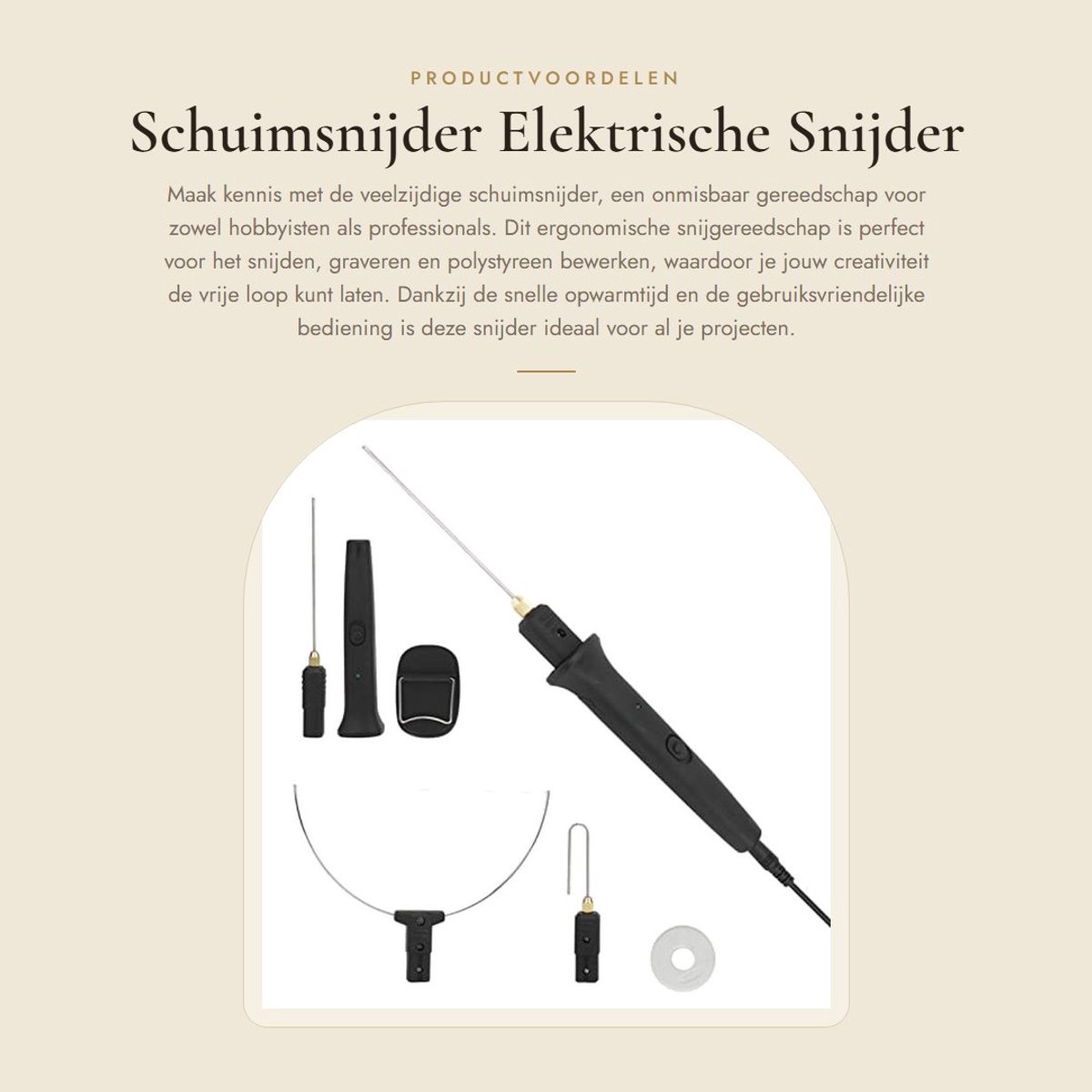 Dailygoods - Schuimsnijder - Elektrische Snijder - Ergonomisch Snijgereedschap - EU-stekker - Hete Draadschuimsnijder - Geschikt voor Snijden en Grave...