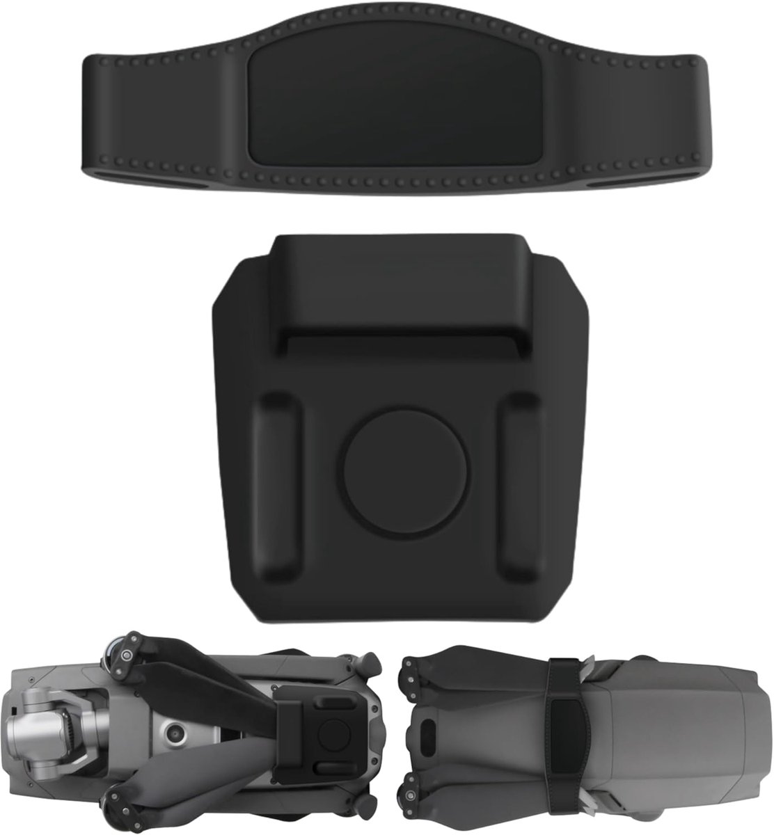 Thijox - Drone Propeller Houder Set - Compatibel met Mavic 2 Pro en Zoom - Zwarte Siliconen Rotorblad Bescherming - Ideaal voor Transport en Opslag